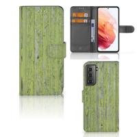 Samsung Galaxy S21 | Book Style Case | Green Wood