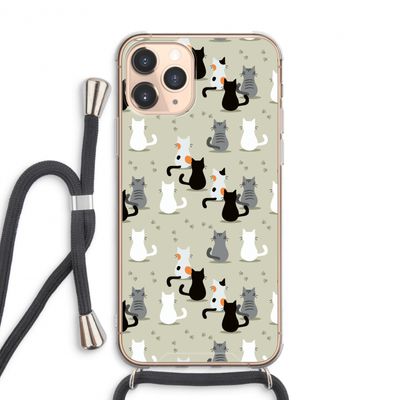 Katten: iPhone 11 Pro Max Transparant Hoesje met koord