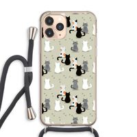 Katten: iPhone 11 Pro Max Transparant Hoesje met koord Katten: iPhone 11 Pro Max Transparant Hoesje met koord