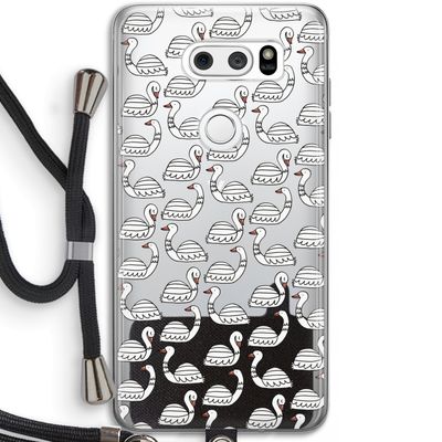 Zwanen: LG V30 Transparant Hoesje met koord