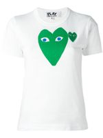 Comme Des Garçons Play t-shirt à logo imprimé - Blanc - thumbnail