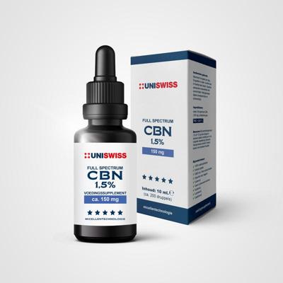 Uniswiss CBN full spectrum 1,5% (wateroplosbaar)