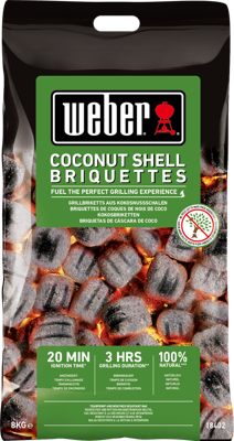 Weber Kokosnoot briketten 8 kg Weber Kokosnoot briketten 8 kg