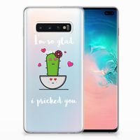 Samsung Galaxy S10 Plus Telefoonhoesje met Naam Cactus Glad