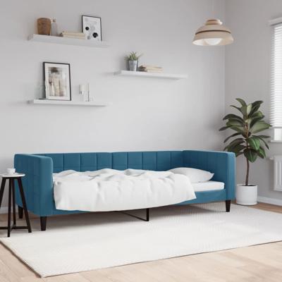 Slaapbank 80x200 cm fluweel blauw