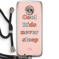 Cool Kids Never Sleep: Motorola Moto G6 Transparant Hoesje met koord