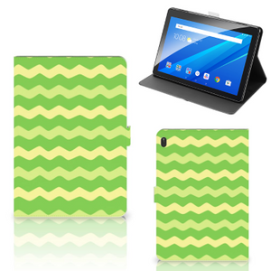 Lenovo Tab E10 Tablet Hoes Waves Green