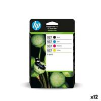 Originele inkt cartridge HP Geel Blauw Zwart Magenta (12 Stuks)