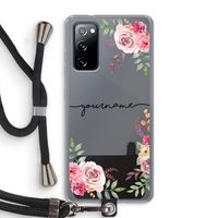 Rozen: Samsung Galaxy S20 FE / S20 FE 5G Transparant Hoesje met koord