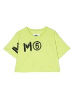 MM6 Maison Margiela Kids t-shirt crop à logo imprimé - Vert - thumbnail