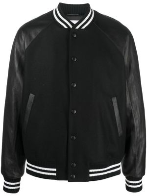 PT Torino veste bomber à manches contrastantes - Noir