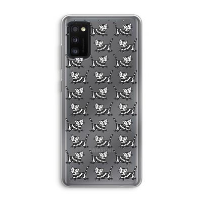 Zwarte poes: Samsung Galaxy A41 Transparant Hoesje