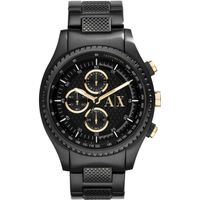 Horlogeband Armani Exchange AX1604 Staal Zwart 22mm