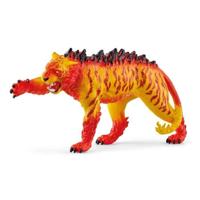 Lava Tiger Beeldje, Ondeugende Tijger met angstaanjagende vacht, Duurzaam speelgoed, Schleich 70148 Eldrador Creatures