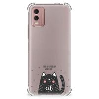 Nokia C32 Stevig Bumper Hoesje Cat Good Day - thumbnail