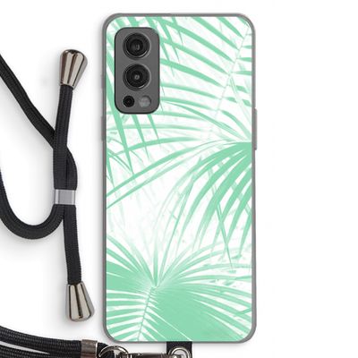 Palmbladeren: OnePlus Nord 2 5G Transparant Hoesje met koord