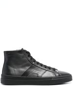 Santoni baskets montantes Gong en cuir - Noir