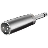 goobay XLR Adapter, AUX jack 6.35mm mono male naar XLR male adapter - thumbnail