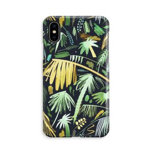 Tropical Palms Dark: iPhone X Volledig Geprint Hoesje