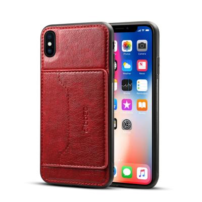 Apple iPhone XS Max | TPU Hoesje | Bordeaux met Pashouder