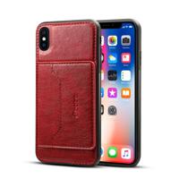 Apple iPhone XS Max | TPU Hoesje | Bordeaux met Pashouder