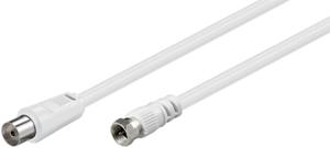 Goobay 11830 coax-kabel 3C-2V 2,5 m F-type Coaxiaal Wit
