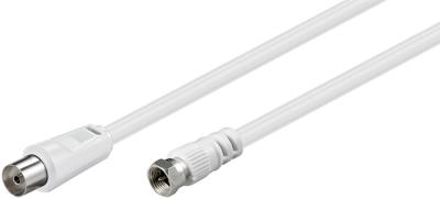 Goobay 11830 coax-kabel 3C-2V 2,5 m F-type Coaxiaal Wit