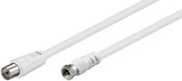 Goobay 11830 coax-kabel 3C-2V 2,5 m F-type Coaxiaal Wit - thumbnail
