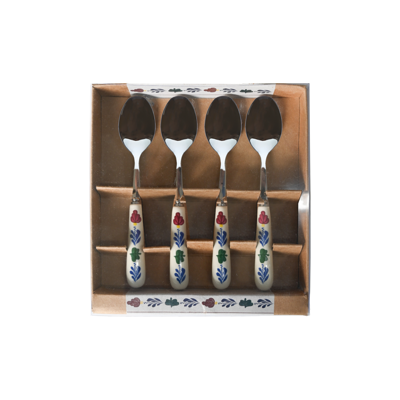 Boerenbont set van 4 theelepels