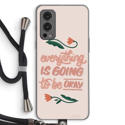 Optimistic flower girl: OnePlus Nord 2 5G Transparant Hoesje met koord