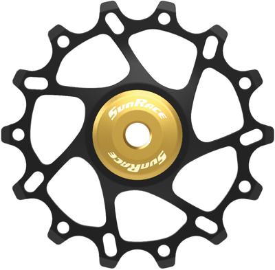 SunRace derailleurwiel 14t alloy goud