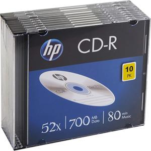 HP CRE00085 CD-R disc 700 MB 10 stuk(s) Slimcase