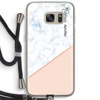 Marmer in stijl: Samsung Galaxy S7 Transparant Hoesje met koord