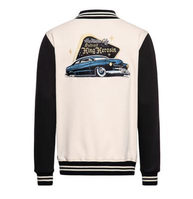King Kerosin Detroit Greaser College Jacket Ecru-S
