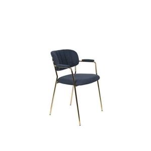 Housecraft Jolien Eetkamerstoelen Goud|Donker Blauw - Set van 2