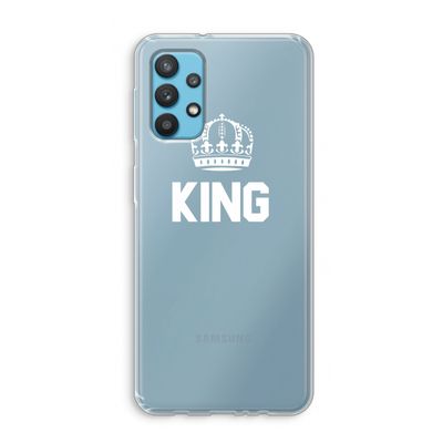 King zwart: Samsung Galaxy A32 4G Transparant Hoesje