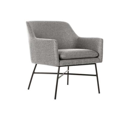 Leunstoel DKD Home Decor Zwart Lichtgrijs Metaal 66 x 62 x 76,5 cm
