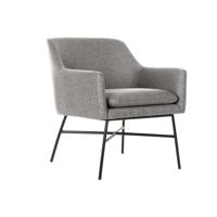 Leunstoel DKD Home Decor Zwart Lichtgrijs Metaal 66 x 62 x 76,5 cm