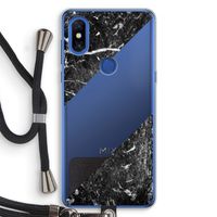 Zwart marmer: Xiaomi Mi Mix 3 Transparant Hoesje met koord