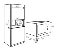 Inventum IMC6132F magnetron Ingebouwd Combinatiemagnetron 32 l 1000 W Zwart, Roestvrijstaal - thumbnail