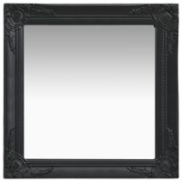 VidaXL Wandspiegel Barokstijl 60x60 cm zwart