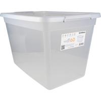 DONAU Home opbergdoos, 60 liter, transparant
