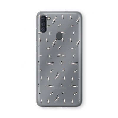 Hipster stripes: Samsung Galaxy A11 Transparant Hoesje