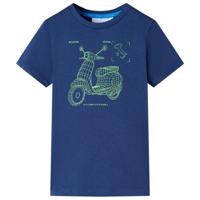 VidaXL Kindershirt 116 donkerblauw