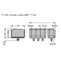 WAGO 264-254 Klemstrook 10 mm Spanveer Toewijzing: L Grijs 50 stuk(s) - thumbnail