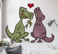 Dinosaurus muursticker liefde