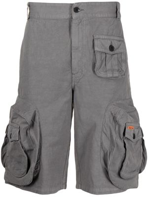 Heron Preston short cargo en coton mélangé - Gris