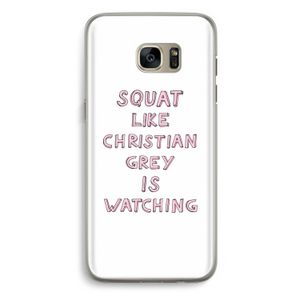 Christian Grey: Samsung Galaxy S7 Edge Transparant Hoesje