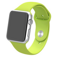 Rubberen sportbandje - Groen - Geschikt voor Apple Watch 38mm / 40mm / 41mm - thumbnail