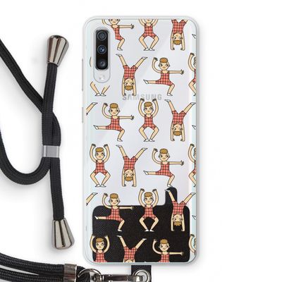 Gymboys: Samsung Galaxy A70 Transparant Hoesje met koord